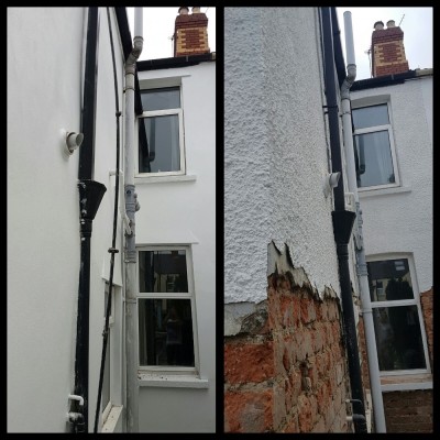 External rendering and lintel replacement in cardiff.